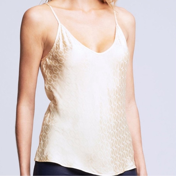 L'AGENCE Lexi Camisole in Light Gold Tonal Chain - Picture 1 of 4
